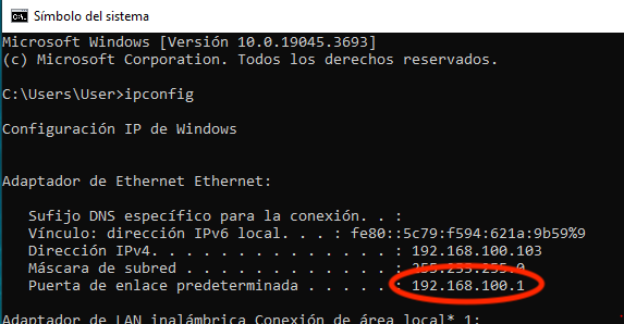 Image search for router IP on Windows
